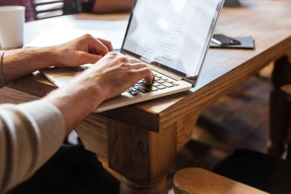 Writer formatting book titles in manuscript