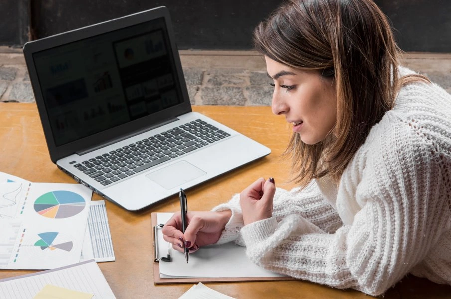 Writer improving content with SEO